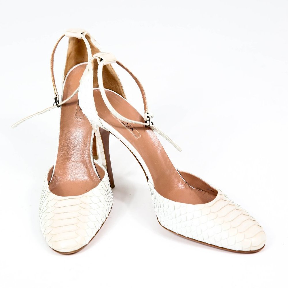 Alaia Exotic Snakeskin Dorsay Pump